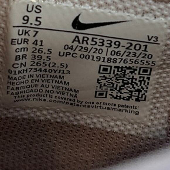 Nike - Air Force 1 Sage Low Top - Sneakers - Pink - Women's - 9.5 - AR5339-201 - Picture 9 of 9